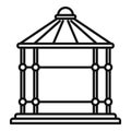 Arch gazebo icon, outline style