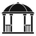 Arch gazebo icon, simple style