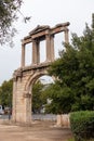 Arch of Hadrian, antique gateway Athens, Greece