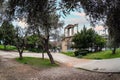 The Arch of Hadrian, most commonly known in Greek as Hadrian`s Gate nearby the archaeological site of Olympieion Temple of Olympi