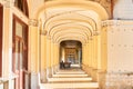 The arch of Hallway of Casino from Baile Herculane Romania Royalty Free Stock Photo