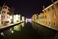 Arch on house and canal Vena. Chioggia Royalty Free Stock Photo