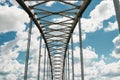 The arch of the Humber River suspension bridge in Toronto Ontario Canada Royalty Free Stock Photo