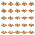 Arch icons set, isometric style Royalty Free Stock Photo