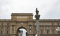 Arch with inscription on Piazza della Repubblica in Florence