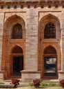 Arch, islamic ancient Indian architecture hindola mahal, mandu, madhya pradesh India Royalty Free Stock Photo