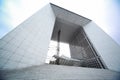 Arch in La Defense business district in Paris Royalty Free Stock Photo