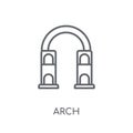 Arch linear icon. Modern outline Arch logo concept on white back Royalty Free Stock Photo