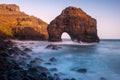 Arch of Los Roques beach, Tenerife island, Spain Royalty Free Stock Photo