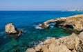 Arch of lovers in the Mediterranean. Cyprus Attraction Royalty Free Stock Photo