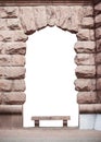 Arch made of stone with place for text Royalty Free Stock Photo