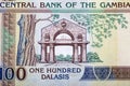 Arch 22 monument in Banjul from Gambian money