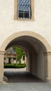 arch in novacella abbey in south tyrol Royalty Free Stock Photo