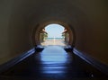 in the arch the ocean and the sky Royalty Free Stock Photo