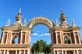 The arch of palace of Catherine the Great in Tsaritsyno, Moscow