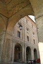 Arch of the Palacio della Pilota in the city of Parma, Italy