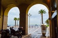 Archway to Ponchettes Public Beach Nice French Riviera Royalty Free Stock Photo