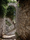 Arch pathway in old town Royalty Free Stock Photo