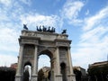 Arch of peace (Arco della Pace), Milan, Italy Royalty Free Stock Photo