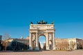 Arch of Peace of Sempione Gate in Milan