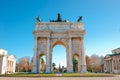 Arch of Peace of Sempione Gate in Milan