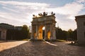 Arch of Peace in Sempione Park, Milan, Lombardy, Italy. Arco della Pace aka Porta Sempione in Milan, Italy