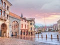 Arch of Piazza Marc Antonio Flaminio in village of Serravalle, Vittorio Veneto