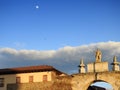 Arch of the prison of Leon and the moon