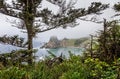 Arch Rock area on the Oregon coast on a hazy morning Royalty Free Stock Photo