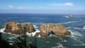 Arch rock at depoe bay along the oregon coast Royalty Free Stock Photo