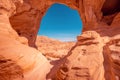 Arch in the rock. Timna Park. Israel Royalty Free Stock Photo