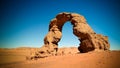 Arch Rock formation aka Arch of Africa at Tamezguida in Tassili nAjjer national park in Algeria Royalty Free Stock Photo