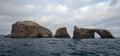 Arch Rock and Lighthouse of Anacapa Island of the Channel Islands National Park off the gold coast of California United States Royalty Free Stock Photo