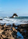 Arch rock little Corona beach Newport Beach California Royalty Free Stock Photo