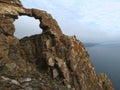 Arch rock near Aya bay at Lake Baikal