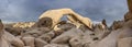 Arch Rock Panorama in Joshua Tree Royalty Free Stock Photo