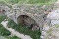 Arch. In the ruins of the old fortress preserved arch