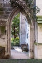 The ruins of St Dunstan in the East Church in the City of London UK. The historic church was bombed and destroyed in WW2.