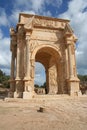 Arch of Septimius Severus at Leptis magna Libya Royalty Free Stock Photo