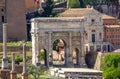 Arch of Septimius Severus at the Roman Forum, Rome Royalty Free Stock Photo