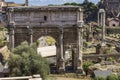 Arch of Septimius Severus in Roman Forum at Rome, Italy Royalty Free Stock Photo