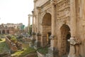 Arch of Septimius Severus ruins in Roman Forum, Rome, Italy Royalty Free Stock Photo