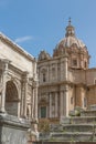 Arch Septimus Severus and church St. Lucas and Martina in Forum