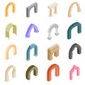 Arch set icons Royalty Free Stock Photo