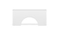 Arch showcase rectangle pedestal foundation white construction podium front view realistic vector Royalty Free Stock Photo
