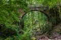 Arch of the stone bridge over the river Eume in the Fragas do Eume Royalty Free Stock Photo