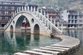 Arch traditional bridge over the Tuojiang River Tuo Jiang River in Fenghuang old city Phoenix Ancient Town,Hunan Province,