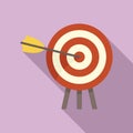 Arch target icon, flat style Royalty Free Stock Photo