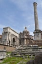 Arch of Titus and Column of Phocas Royalty Free Stock Photo