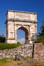 Arch of Titus on Roman Forum in Rome, Italy Royalty Free Stock Photo